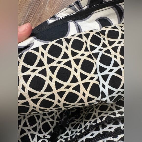 Vera Bradley Night & Day Floral Black & White Quilted Bag Purse with ID Holder - Picture 12 of 12